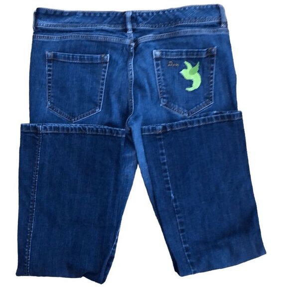 Dear AB Women's Blue Medium Wash Denim Stretch Bootcut Embroider Jeans Size 16R - Picture 9 of 9
